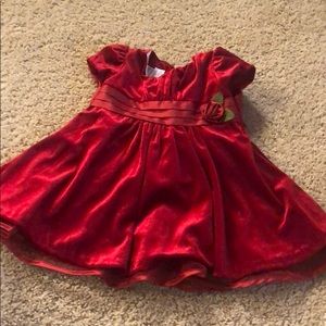 Red velvet girls dress
